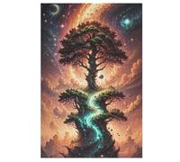 Árbol de la Vida Cósmica Puzzles Adultos 1000 Piezas de Madera Juguete De Puzzle Desafío Del Cerebro Para Niños, Inteligencia (78×53cm)