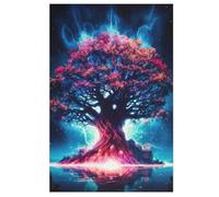 Árbol de la Vida Cósmica Puzzles Adultos 1000 Piezas de Madera Juguete De Puzzle Desafío Del Cerebro Para Niños, Inteligencia (78×53cm)