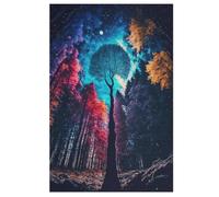 Árbol de la Vida Cósmica Puzzles de Madera 1000 Piezas para Adultos, Materiales Reciclables De Calidad Superior Puzzle, Juego en Familia, (78×53cm)