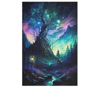 Árbol de la Vida Cósmica Puzzles de Madera Descompresión Puzzle, para Adultos Niños Hormigas 1000 Piezas Juguetes De Descompresión 78×53cm