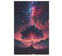 Árbol de la vida cósmico rompecabezas de madera 1000 piezas para adultos y niños, rompecabezas imposible, juego de paciencia colorido, a partir de 12 años, 78×53cm