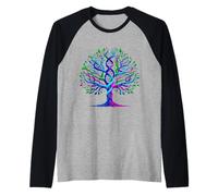Árbol de la vida de ADN. Energía de verano espiritual Camiseta Manga Raglan