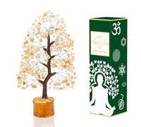 Árbol de la Vida de Chakra Citrino árbol de Piedras Preciosas Hecho a Mano árbol de la Vida de Cristal árbol Feng Shui para árbol Artificial Decoraciones de Cristal árbol del Dinero Cristales Regalo