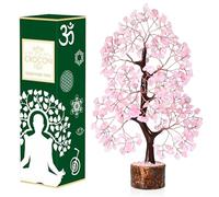 Árbol de la vida de cristal cuarzo rosa regalo original de chakras para mujeres piedras preciosas Feng Shui piedras decorativas cristales curativos regalo mujeres cumpleaños decoración del hogar