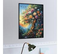 Árbol de la Vida de Flores Puzzle 500 Piezas 3D Creativo Animales de paisajes Naturales Rompecabezas para Hombres Y Mujeres Decoración Hogar Moderno Construir Maquetas 500 PCS