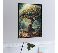 Árbol de la Vida de Flores Puzzle 500 Piezas Educativo 3D Animales de paisajes Naturales Juego De Rompecabezas para Familia Entretenimiento Creativo Construir Maquetas 500 PCS