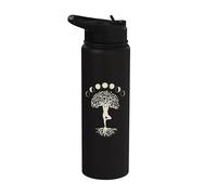Árbol de la vida de las fases lunares - Astrología mística celestial Stainless Steel Insulated Water Bottle