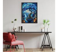 Árbol de la Vida de los Pitufos Puzzle 500 Piezas Obra De Arte Familiar Coleccionable Flores de Animales Salvajes Rompecabezas 3D para Hombres Y Mujeres Juguete Educativo Desafío Intelectual 500 PCS