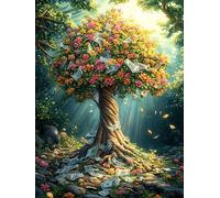 Árbol de la Vida de otoño Puzzle 1000 Piezas Cartón Grueso Para Adultos Y Adolescentes Cuentos de hadas de animales salvajes fantásticos Ocio Doméstico Terapia Relajación Mejor Valorado Idea De Regalo