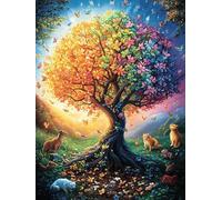 Árbol de la Vida del bosque Puzzle 1000 Piezas Cartón Blanco Premium Para Expertos Animales fantásticos de animales salvajes Vacaciones Fines Semana Reducir Estrés Hobby Y Ocio Garantía Satisfacción 1