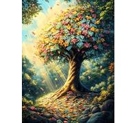 Árbol de la Vida del Bosque Puzzle 1000 Piezas Cartón Grueso para Adultos Y Adolescentes Animal de compañías Ocio Doméstico Terapia Relajación Mejor Valorado Idea De Regalo 1000 PCS