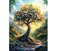 Árbol de la Vida del Bosque Puzzle 1000 Piezas Papel Principiantes Cuentos de Hadas de Animales y Plantas Agilidad Mental Actividad Hacer En Grupo Colgar Pared Detalle Cumpleaños 100