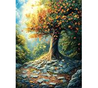 Árbol de la Vida del Bosque Puzzle 300 Piezas Cartón Grueso para Adultos Animales y Plantas Diversión Grupal Entrenamiento Cerebral Regalo Navideño Regalo Ideal 300 PCS