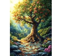 Árbol de la Vida del Bosque Puzzle 300 Piezas Cartón Grueso para Adultos Y Adolescentes Animal de compañías Ocio Doméstico Terapia Relajación Mejor Valorado Idea De Regalo 300 PCS