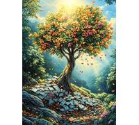 Árbol de la Vida del Bosque Puzzle 300 Piezas Obra De Arte Premium Animal Plant Hada Tale Rompecabezas Familiar para Adultos Aliviar Estrés Decoración Hogar Moderno 300 PCS