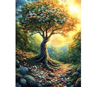 Árbol de la Vida del bosque Puzzle 500 Piezas Cartón Blanco Premium Para Expertos Cuentos de hadas de animales salvajes fantásticos Tiempo Ocio En Casa Relajación Mental Para Enmarcar Regalo De Navida