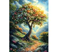 Árbol de la Vida del Bosque Puzzle 500 Piezas Cartón Grueso para Adultos Y Adolescentes Animal de compañías Ocio Doméstico Terapia Relajación Mejor Valorado Idea De Regalo 500 PCS