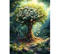 Árbol de la Vida del bosque Puzzle 500 Piezas Cartón Grueso Para Adultos Y Adolescentes Cuentos de hadas de animales salvajes fantásticos Ocio Doméstico Terapia Relajación Mejor Valorado Idea De Regal