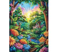 Árbol de la Vida del Bosque Puzzle 500 Piezas Desafío Intelectual Avanzado Hada Tale Oil Painting Dream Rompecabezas para Adultos Obra De Arte Colorido DIY Creativo Decoración Hogar 500 PCS