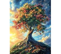 Árbol de la Vida del bosque Rompecabezas 500 Piezas Cartón Para Adultos Y Adolescentes Animales fantásticos de animales salvajes Para Coleccionistas Decoración Única Hogar Antiestrés Regalo Reyes Mago