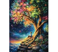 Árbol de la Vida del bosque Rompecabezas 500 Piezas Cartón Para Principiantes Cuentos de hadas de animales salvajes fantásticos Juego Familiar Ejercita La Mente Garantía Reposición Piezas Regalo Exclu