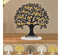 Árbol de la vida en la base para personalizar árbol genealógico 3D con 1-15 nombres de nietos, placa acrílica para el día de la madre, decoración del hogar, regalo para abuela, mamá, esposa, amante,
