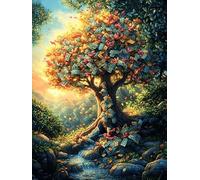 Árbol de la Vida en otoño Rompecabezas 1000 Piezas Cartón Resistente para Principiantes Cuentos de Hadas de Animales y Plantas Ocio Doméstico Reducir Estrés Decoración Hogar Regalo Ideal 1000 PCS