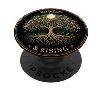 Árbol de la Vida enraizado y Creciente PopSockets PopGrip Adhesivo