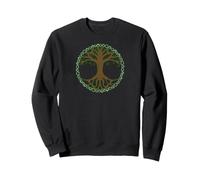 Árbol de la Vida, gráfico de Yoga Espiritual Verde y marrón Sudadera