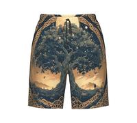 Árbol De La Vida Luna Celtas Espiritual Hombre Cortos De Natación Ligero Bañadores De Surf Forro De Malla Bañadores De Playa XL