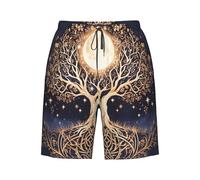 Árbol De La Vida Luna Celtas Espirituales Hombre Bañadores De Playa Forro De Malla Bermudas Cortos Secado Rápido Traje De Baño 3XL