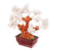 Arbol de la Vida Piedras Naturales 100% Genuinas Arbol de la Vida Decoracion Cristales Curativos Cirstales Terapias Yoga (Cuarzo Blanco, 20 cm Mediano)