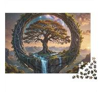 Árbol de la Vida Puzzle de 1000 Piezas Papel para Adultos Cascada Fantástica Puzzle para Toda la Familia Decoración 70x50cm/1000pcs