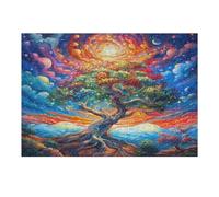 Árbol de la Vida Puzzles 300 Piezas Maquetas Educativas 3D Flores, Plantas, árboles Rompecabezas para Familia Construir DIY Aliviar Estrés Decoración Hogar 300 PCS
