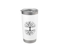 Árbol de la vida Raíces familiares paganas nórdicas Vaso térmico de acero inoxidable de doble pared