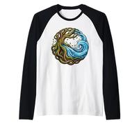 Árbol De La Vida Raíces Océano Onda Acuático Naturaleza Z Camiseta Manga Raglan