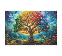 Árbol de la Vida Rompecabezas 1000 Piezas Cartón Resistente para Mayores Actividad para La Mente Desconectar Rutina Garantía Satisfacción 1000 PCS/75x50cm