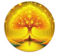 Árbol de la Vida Rompecabezas Redondo 1000p Adultos-Niños Mundo fantasía Circular Puzzle Niños: Impossible Regalos Habilidad Familiar 1000pcs (67.5x67.5cm)