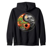 Árbol de la Vida, Yin Yang, bonsái japonés, símbolo Sudadera con Capucha