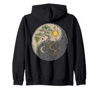 Árbol de la Vida, Yin Yang, bonsái japonés, símbolo Sudadera con Capucha