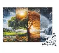 Árbol de Las Cuatro Temporadas Puzzle 1000 Piezas Adultos Y Jóvenes Puzzle Difícil Puzzle Complicado Más Vendido Tiempo Libre Cartón Reciclado 70x50cm/1000pcs
