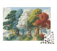 Árbol de Las Cuatro Temporadass Puzzle Mil Piezas para Adultos Puzzle Muy Difícil Entrenamiento Mental Decoración del Hogar Cartón Grueso 52x38cm/1000pcs
