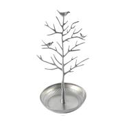 Árbol de las joyas Soporte de exhibición anillo y pendiente tipo árbol Metal, estante almacenamiento joyería, organizador soporte pulsera(Antique Silver)