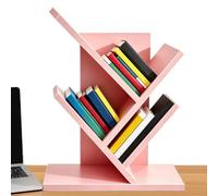 Árbol de Libros Organizador En Madera Con 3 Niveles Para Dormitorio Que | Estantería Para Espacios Pequeños Para El Rincón De Lectura Escritorio Apartamento Dormitorio Cuarto De Est
