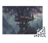 Árbol de linternas Brillante Rompecabezas 3D 70x50cm/1000pcs, - Juego Creativo para Familias, Antistrés Y Educativo, Regalo De Decoración para El Hogar