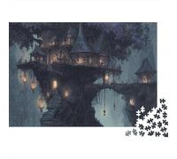Árbol de linternas Luminoso Juego De Rompecabezas 3D De Papel 52x38cm/1000pcs, - Creativo Y Antistrés, Educativo para Niños, Regalo De Decoración Hogareña