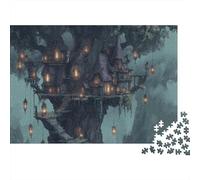 Árbol de linternas Radiante Juego De Rompecabezas 3D De Papel 38x26cm/1000pcs, - Creativo Y Antistrés, Educativo para Niños, Regalo De Decoración Hogareña