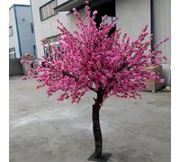 Árbol de los deseos artificial de flor de durazno, árbol de durazno artificial de pie, para sala de estar, interior, centro comercial, boda, decoración de exposición.,A:3.93 * 3.28ft
