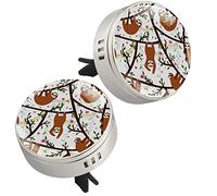 Árbol de los simios Clip de ventilación de difusor de coche de cristal con metal 2 piezas Ventiladores de aromaterapia Aceite esencial Medallones de difusor de coche 34mm