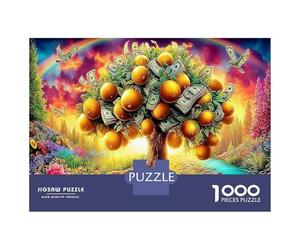 Árbol de Naranjas de la Fortuna Puzzles Imposible,desafío para Adultos Jardín Vibrante 1000 Piezas Obra De Arte De Juego De para Adultos Y Niños A Partir De 12 Años 38x26cm/1000pcs